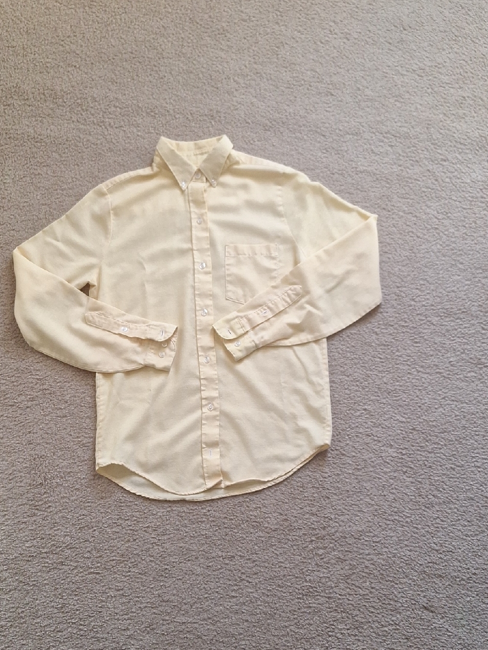 Boy's Yellow Button-Down Dress Shirt